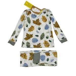 NWT Angel Dear 18/24M Cuddly Leaves PJs